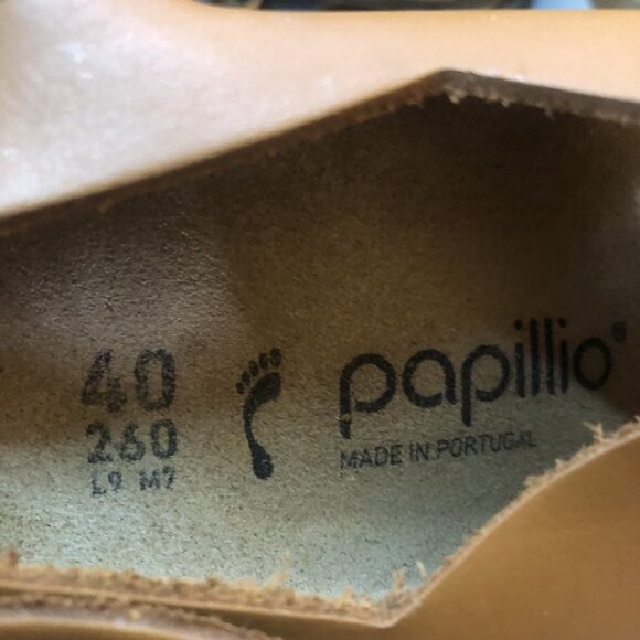Papillio 40 US 9 Birkenstock Samira Ring Buckle Brown Wedge Sandals Slingback - Picture 10 of 10